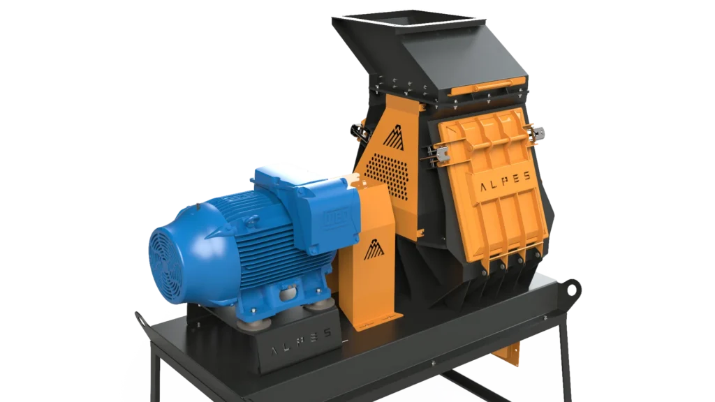 Moinho Alpes Stein Linha A — render R04, vista frontal com motor WEG